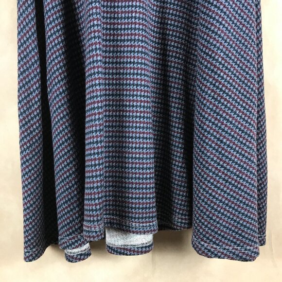 GILLI Blue/Red Houndstooth Tie Sleeve Knit Mini Dress SMALL - Picture 3 of 7